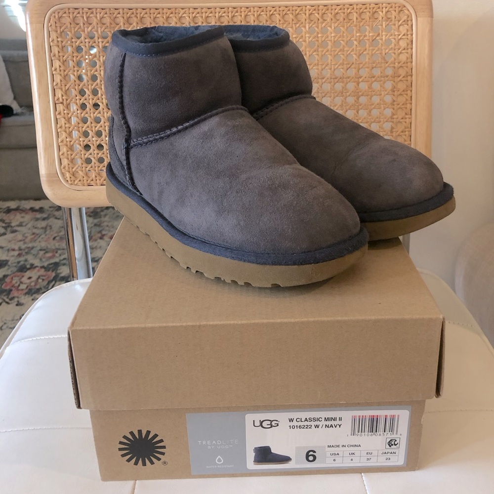 UGG Classic Mini II Navy Blue 6 size 37